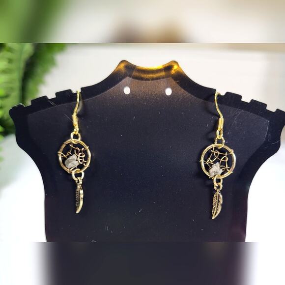 Handmade Western Boho Dreamcatcher Earrings - Picture 2 of 6